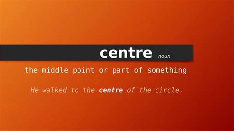 centres definition.